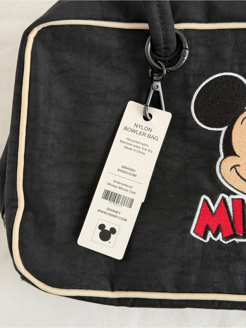 NWT Baggu Nylon Bowler Bag in Embroidered Mickey Mouse Club - Picture 5 of 5